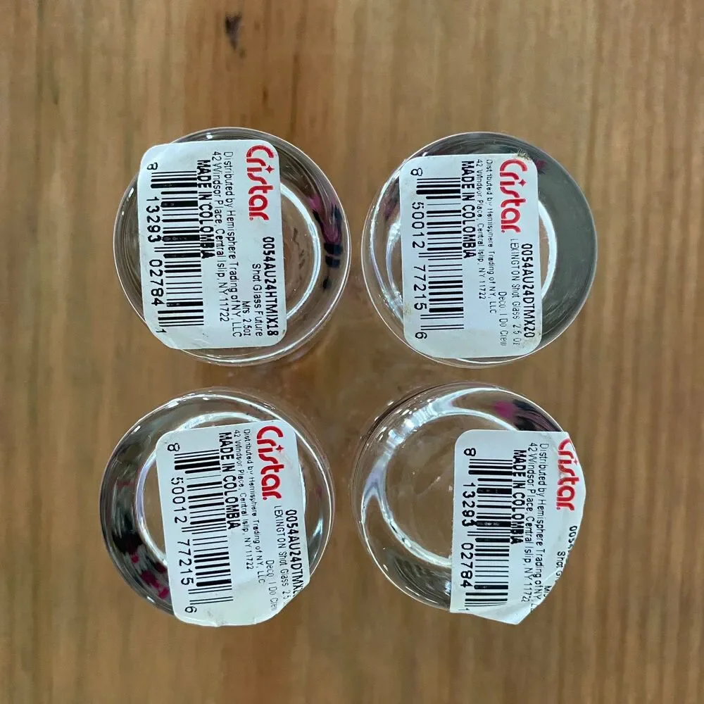 Set of 4 Cristar Lexington Shot Glass 2.5‎ oz.NWT
